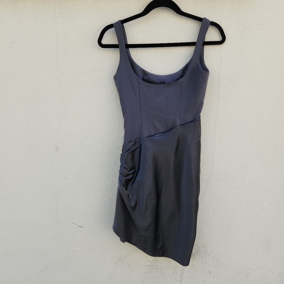 Cinq a Sept Grey Mini Dress Bow Wrap - Picture 6 of 10